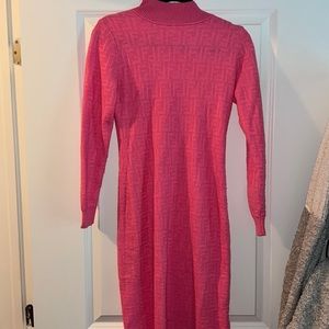 Stretchy knit designer-like dress